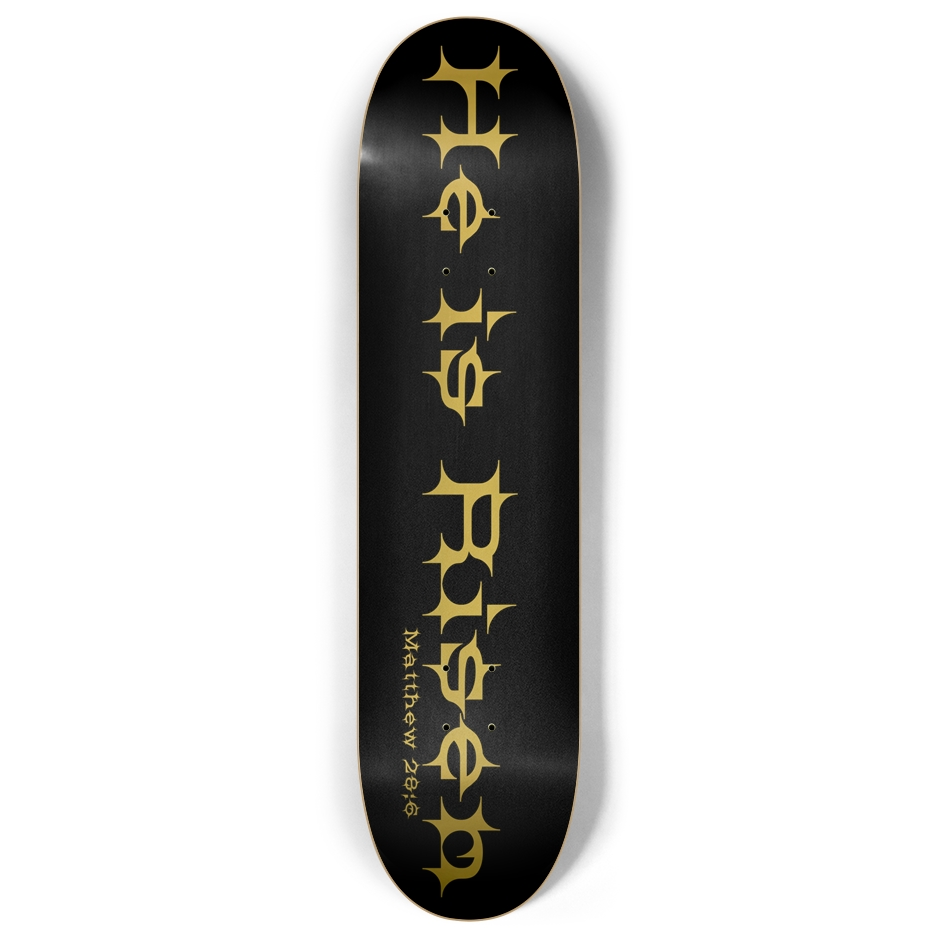 H.I.R. - Black Skate Deck Gold foil 8.0