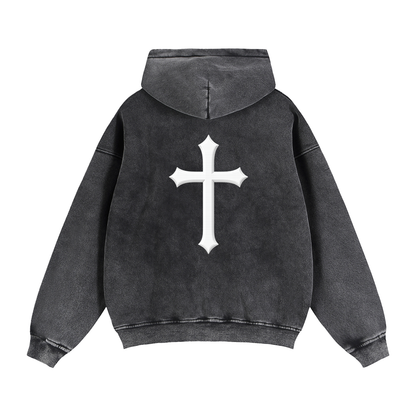 H.I.R. Zip-Through Boxy Fleece Hoodie
