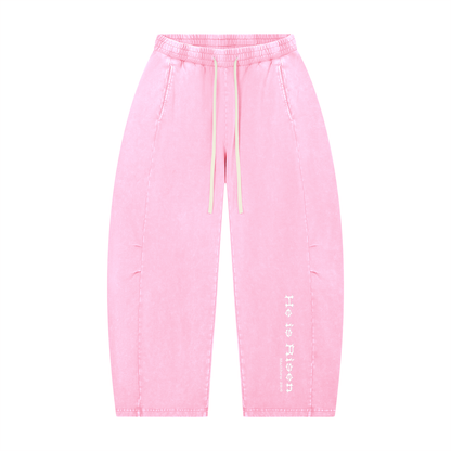 H.I.R. Mineral Wash Barrel Leg Pants
