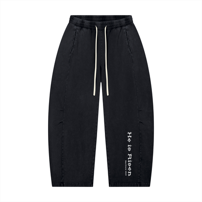 H.I.R. Mineral Wash Barrel Leg Pants