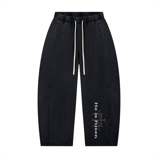 H.I.R. Mineral Wash Barrel Leg Pants