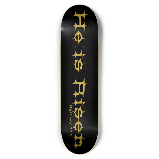 H.I.R. - Black Skate Deck Gold foil 8.5