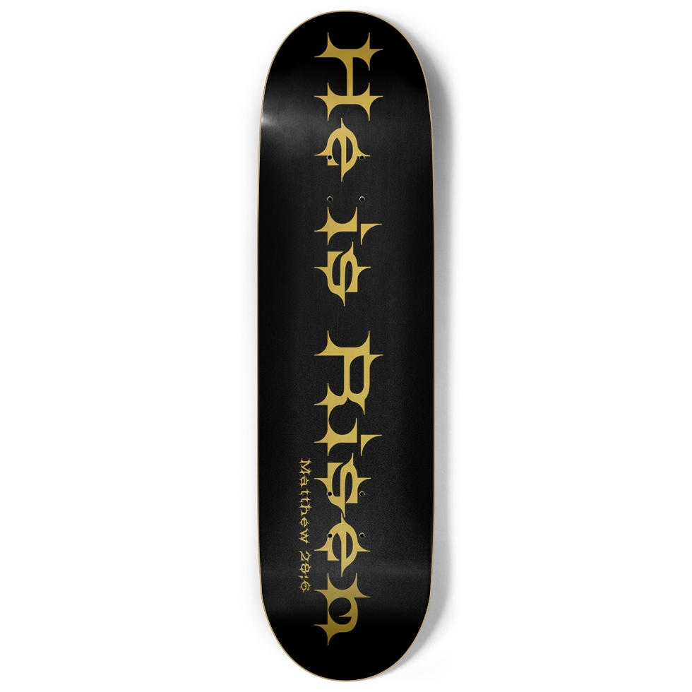 H.I.R. - Black Skate Deck Gold foil 9.0