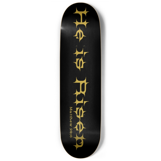 H.I.R. - Black Skate Deck Gold foil 9.0