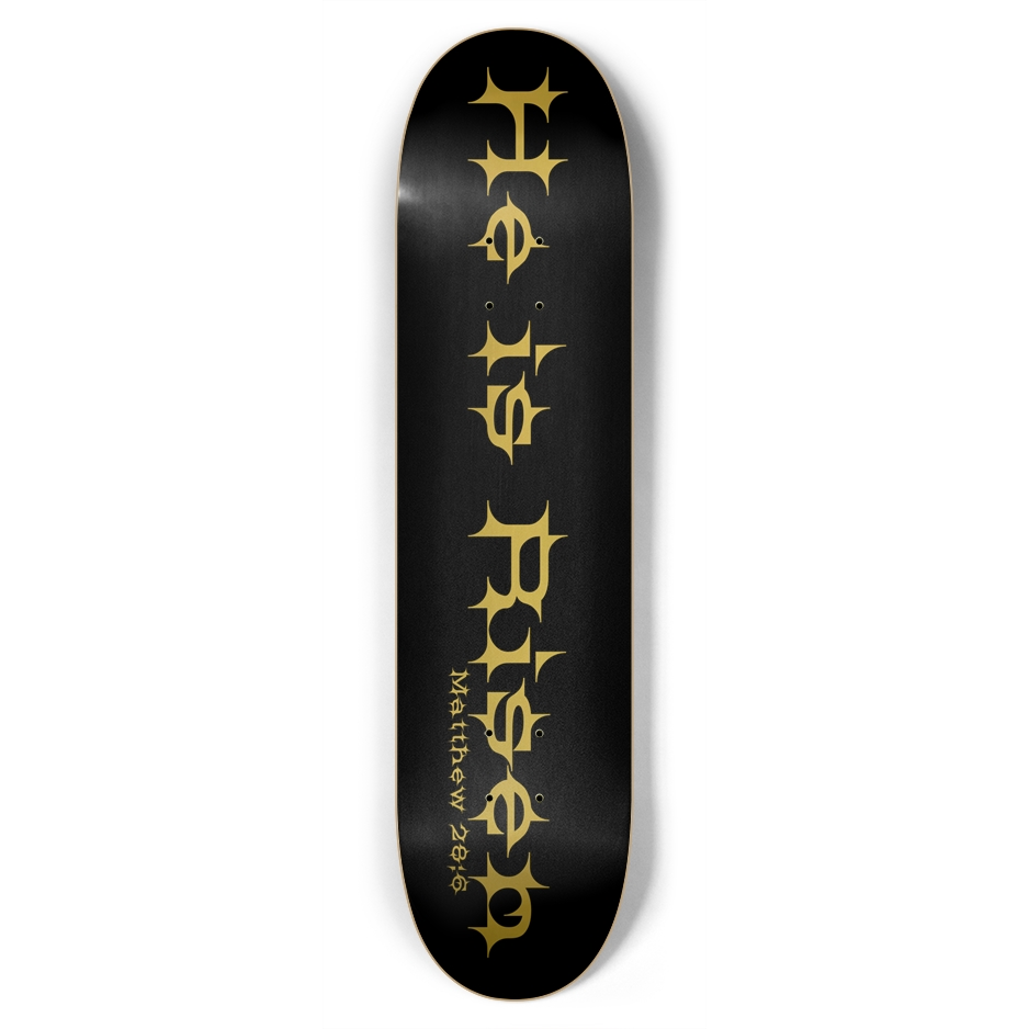H.I.R. - Black Skate Deck Gold foil 7.75