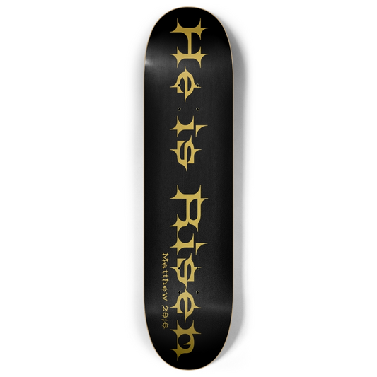 H.I.R. - Black Skate Deck Gold foil 8.0