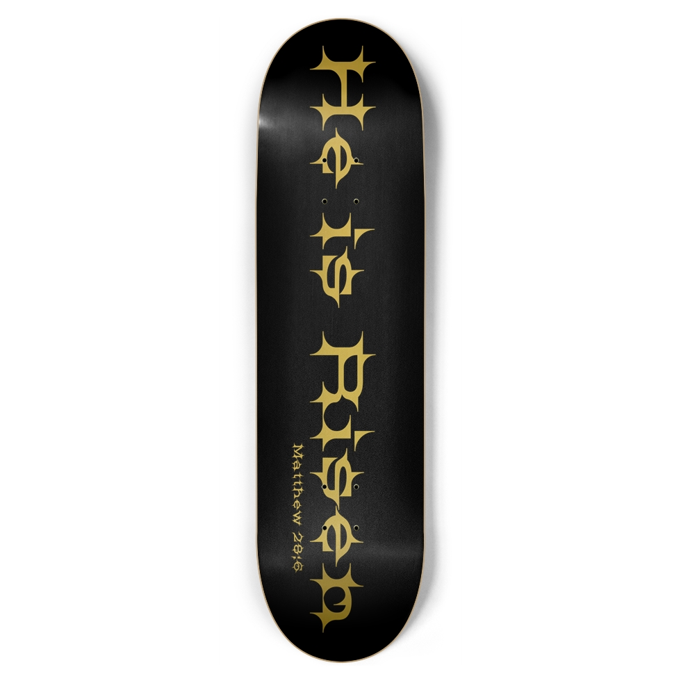 H.I.R. - Black Skate Deck Gold foil 8.75