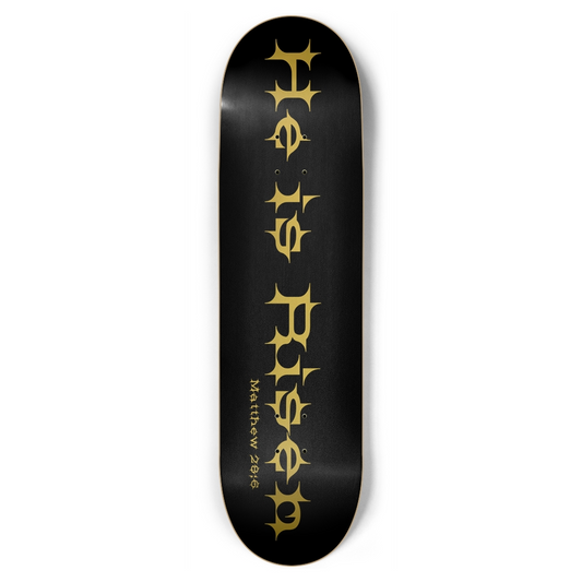 H.I.R. - Black Skate Deck Gold foil 8.75